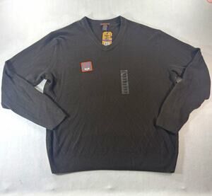 Dockers Men’s XXL Chocolate Brown Argyle V Neck Sweater NWT